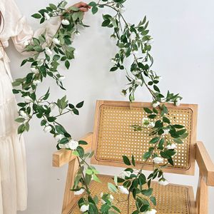 Guirlandes de roses artificielles 180 cm, fleurs en soie pour arche de mariage, décorations de plafond, style romantique, décoration murale pour la maison - Product Image 3