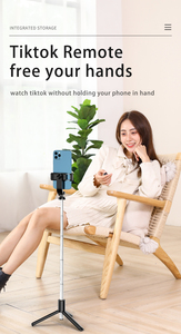 Trípode de palo selfie con Control remoto inalámbrico Flexible de transmisión Soporte en vivo Disparo horizontal Trípode de tiro <span class=keywords><strong>vertical</strong></span> Palo selfie - Product Image 5