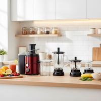Mixeur, hachoir, robot culinaire et blender portable 4-en-1 puissant de 800 W pour la cuisine
