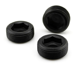 Tornillos de Bloqueo de Buena Calidad <span class=keywords><strong>DIN</strong></span> <span class=keywords><strong>906</strong></span>, Tornillo de Cabeza Hexagonal para Plástico, Tapones de Tornillo de Cabeza Hexagonal de 1/8-28 con Collar, Tapón Enrasado - Product Image 2