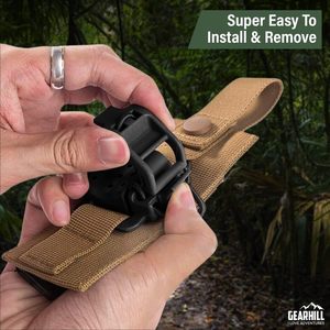 Tactical Backpack <b>Hook</b> MOLLE <b>Clip</b> Expandable Retractable Khaki Plastic Outdoor Bag Accessory Summer 2023 - Product Image 3