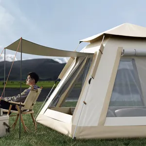 Barracas de acampamento exteriores Oxford Waterproof a grande luxo da família para eventos