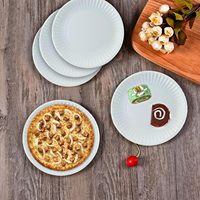 Assiettes en papier en gros, assiettes jetables durables pour l'emballage et le service des aliments