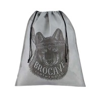 Vente en gros de sacs de rangement pour vêtements avec logo personnalisé, pochette cadeau, sac à chaussures, sac à provisions avec cordon de serrage non tissé