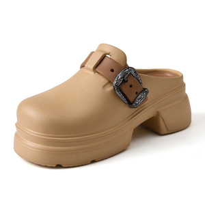 Women Platform Sandals Thick Sole Slip On Comfortable Non Slip <b>Waterproof</b> <b>Shoes</b> Four Seasons Fashion Toe Covering - Product Image 5