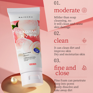 OEM EXGYAN Sữa Rửa Mặt Làm Sạch Hữu Cơ Peach Sữa Rửa Mặt Tự Nhiên Mịn Màng Dưỡng Ẩm Làm Sạch Lỗ Chân Lông Chăm Sóc Da Làm Sạch Lỗ Chân Lông - Product Image 4
