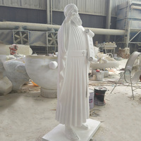 Sculpture personnalisée en fibre de verre sur le thème des Pères chrétiens, décoration de personnages religieux, statue en résine