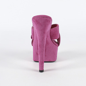 รองเท้าส้นสูงสีม่วงใหม่ 15 ซม. สำหรับเต้นโพ<span class=keywords><strong>ล</strong></span>แดนซ์ รองเท้าส้นตึกแบบสลิปเปอร์สำหรับผู้หญิง รองเท้าเต้นซัลซ่าสำหรับผู้หญิง รองเท้าสำหรับงานปาร์ตี้ <span class=keywords><strong>สี</strong></span>น้ำตาล/ดำ/แดง - Product Image 5