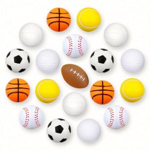 4CM Soft PU Foam Customized Color Logo Cartoon Shape Sensory <b>Fidget</b> Stress Ball Slow Rebound Promotional Basketball Football - Product Image 1