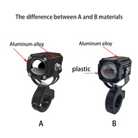 Projecteurs Moto Yeux d'Ange Rouges Phares LED Clignotants Mini Feux de Conduite Lampe de Travail Antibrouillard Ampoule DRL pour Voiture Camion SUV VTT