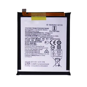 แฟลชเซลล์ แบตเตอรี่ HE342 3000mAh รุ่น HE 342 สำหรับ Nokia X6 / 5.1 Plus 6.1 2018 TA-1099 X5 TA-1109 แบตเตอรี่โทรศัพท์มือถือ - Product Image 2