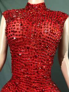 Vestido de Noite Novo de Verão Ecowalson para Mulheres, Vestido Longo com Malha de Diamante e Cashmere, Look Slim para Festas e Casamentos - Product Image 5