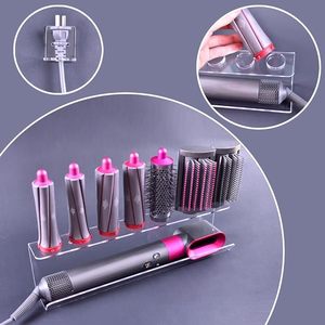 Soporte de almacenamiento de hierro rizador <span class=keywords><strong>Dyson</strong></span> <span class=keywords><strong>Airwrap</strong></span>, soporte de montaje en pared de acrílico completo, estante organizador de baño para el hogar, estantes de exhibición - Product Image 6