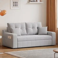 Canapé-lit en L escamotable populaire avec rangement, petit format, multifonctionnel pour salon, idéal pour appartement et usage domestique