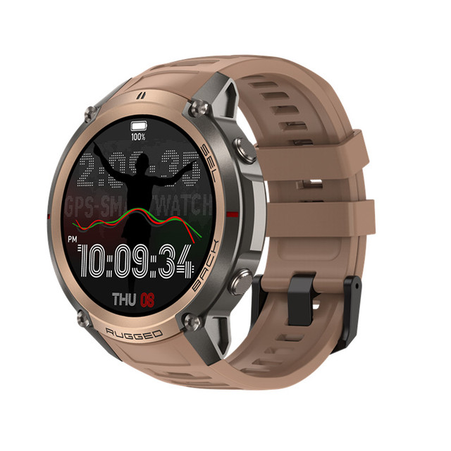 Outdoor Sports Men's Smart Watch BT Call 1.43inch AMOLED Screen 500mah GPS Tracker Compass Waterproof 5ATM Watches Smart