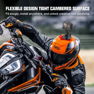<span class=keywords><strong>Support</strong></span> de caméra flexible adhésif pour <span class=keywords><strong>casque</strong></span> + bras d'extension en fibre de carbone de 120 mm pour GoPro Max 2 Insta360 X5 X4 X3 DJI Osmo Action 6 5 4 - Product Image 6