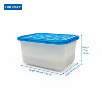 Déshumidificateur portable écologique de 500 ml au parfum océanique, boîte absorbante d'humidité intérieure jetable au chlorure de calcium haute performance