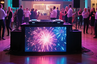 Mesa de DJ con Pantalla LED Curva, Video Wall 8K, IP65 Impermeable, Garantía de 2 Años, Píxeles de 2.5mm, 800 de Brillo, Color Completo, Alto Contraste
