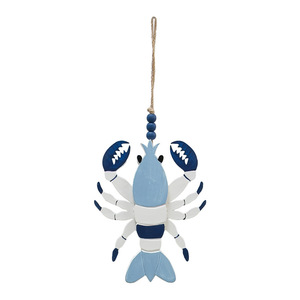 Mediterranean Wooden Lobster <b>Crab</b> Turtle Hanging Wall Decor For Hotels Restaurants Multi Piece Set - Product Image 4