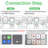 Novedad V011 Alarma de Seguridad Vehicular Monitoreo en Tiempo Real ELM327 Escáner Bluetooth de Diagnóstico Automotriz OBD-II