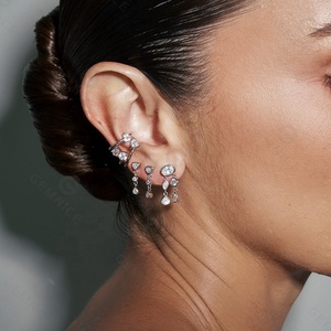 Gemnel African Style 925 <strong>Silver</strong> with 18K Gold Accents Stylish Jewelry <strong>Dangling</strong> Stud <strong>Earrings</strong> - Product Image 2