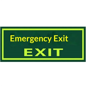Autocollants fluorescents de sécurité pour sorties d'incendie Dinghong, autocollants lumineux pour sol, signalisation d'évacuation, indicateur de direction, imperméables - Product Image 2