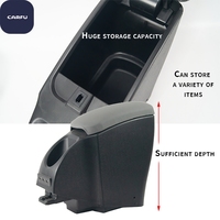 Boîte de console d'accoudoir de voiture universelle en cuir PU pour Renault, kit d'accoudoir central avant en cuir de haute qualité personnalisé