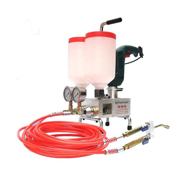 Two Component Liquid Polyurethane PU Foam Cement Injection Grout Pump Machine