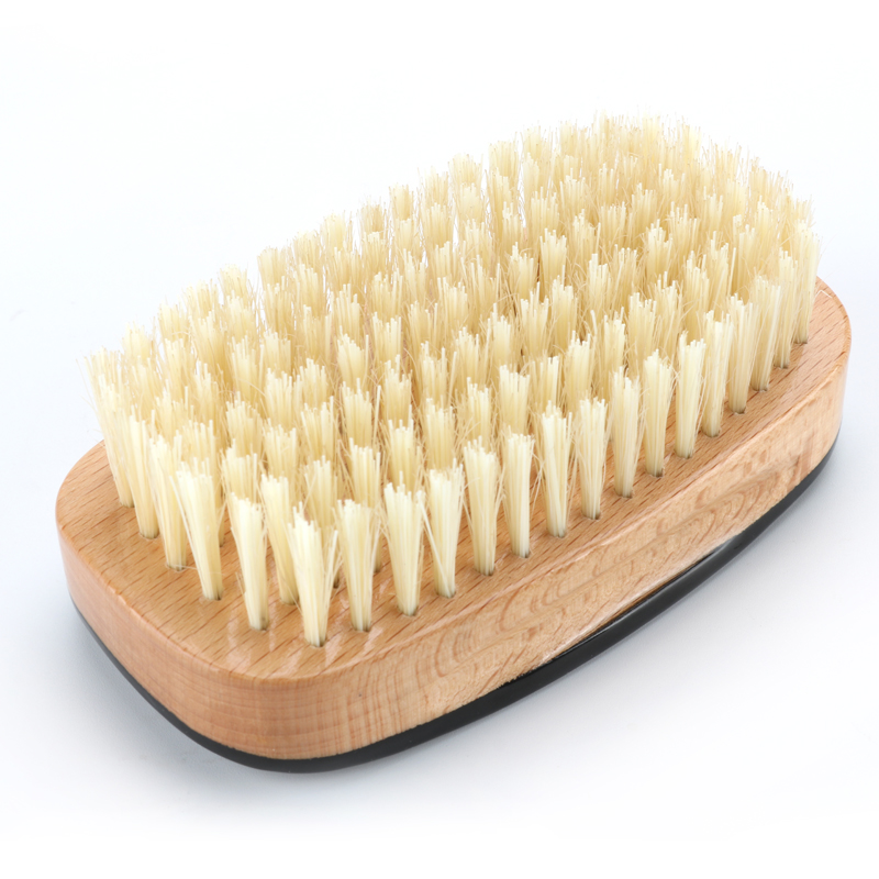 Abeis Private Label Wholesale 100% Boar Bristle Beech Medium Hard Square Natural Men Wave Brush