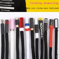 Individuell Bedruckter Runder Polyester-Kordelzug mit Mehrfach-Metall-Kunststoff-Silikon-Aglet-Spitzen für Hoodie Jogginghose Rucksack
