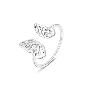 Anillo Ajustable de Plata de Ley S925 con Diseño de Mariposa CANNER 2023, Anillo Apilable con Alas de Mariposa Huecas para Mujeres y Niñas - Product Image 1