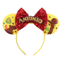 Princesse tête Bopper Cosplay Costume diadème papillon fleur Sequin fille souris oreille bandeaux avec marguerite tournesol