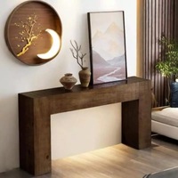 Table console moderne en bois massif pour salon, entrée - Durable et facile à nettoyer, armoire latérale étroite