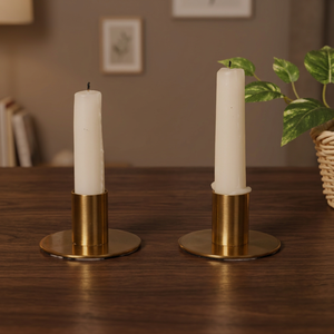 Vedela Naturals Iron <b>Candlestick</b> <b>Holder</b> Set <b>Gold</b> Finish Durable Home Decoration - Product Image 4