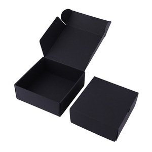 High Quality Luxury Customize Printed Logo Cardboard Folding Corrugated Paper Matte <b>Black</b> Carton <b>Boxes</b> Mailing Shipping Box - Product Image 1