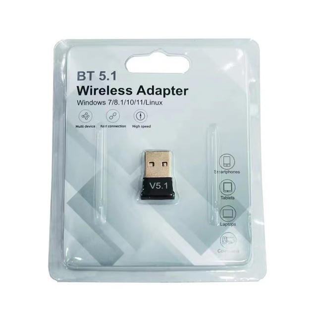 Factory Direct Selling Flat Head USB BT 5.1 Wireless Adapter