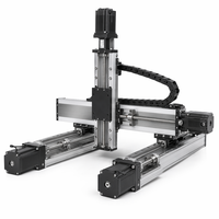 Robot CNC de 3 Ejes XYZ de Doble Riel Reforzado con Rodamientos de Acero de 120 mm, Precisión de 0.05 mm, Tornillo de Bolas C7 para Automatización Industrial