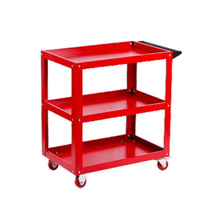 Festnight Tool Trolley on Wheels with 2 Shelves Heavy Duty Garage Workshop DIY Tools Cart 220 lbs Red