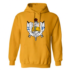 Sweat à capuche pour homme avec broderie de lettres grecques, 100 % coton, design hivernal pour les Journées d'Esprit Grec – Haute Qualité, Écologique - Product Image 1