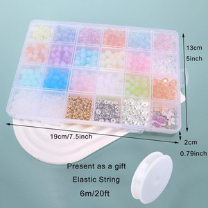 Diy Beaded Jewelry Kit Glass Beads Imitation Pearls Spacer Beads Pendant <b>Set</b> For Crafting Bracelets Necklaces Accessories - Product Image 2