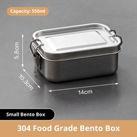 Boîte à lunch en acier inoxydable pour adultes, récipient anti-fuite, boîte à lunch en métal pour les voyages et le travail, solution écologique de stockage des repas