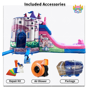 Château <span class=keywords><strong>gonflable</strong></span> commercial d'extérieur avec toboggan intégré - Product Image 6