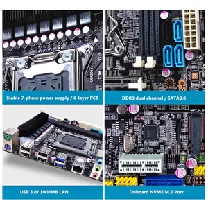 X79 CPU Bo Mạch Chủ Với X79 Chipset LGA 2011 Kênh Đôi DDR3, Hiệu Suất Cao, Ổn Định Và Đáng Tin Cậy