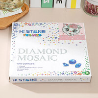 Kit de peinture artistique en diamant et strass pour enfants, avec cadre photo de petite taille, broderie 5D, bricolage