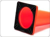 Cône de signalisation routière en PVC Wesure Safety, 700 mm, orange, robuste, produit d'avertissement de sécurité routière