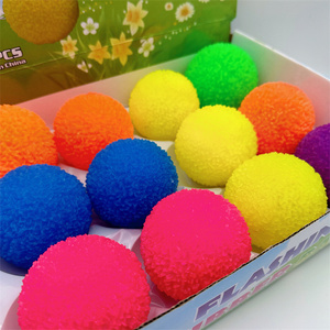 HAPU 6,5 cm Balle en TPR couleur unie, texture gazon, pour massage par friction irrégulière, jouet souple pour animaux de compagnie en extérieur et suivi visuel, tous âges - Product Image 4