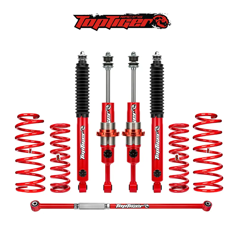 Kit de suspensão para toyota land cruiser 200, kit de suspensão ajustável com 2 polegadas, gás de nitrogênio off-road 4x4