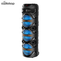 Haut-parleur cylindrique sans fil de 8 pouces à volume élevé pour l'extérieur, subwoofer de danse carrée, audio puissant