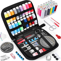 Coffret multifonctionnel durable avec accessoires essentiels, y compris fil pour travaux d'aiguille, mini kit de couture carré portable pour la maison