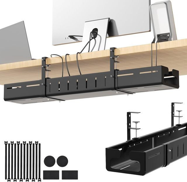 Multipurpose Wall Mounted Metal Cable Box and Wire Holder for Power Strips and Electronic Accessories